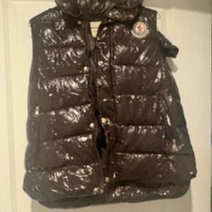 Glossy Black Puffer Vest